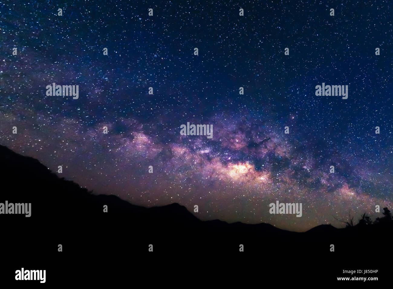 Milky Way and starry sky background Stock Photo - Alamy