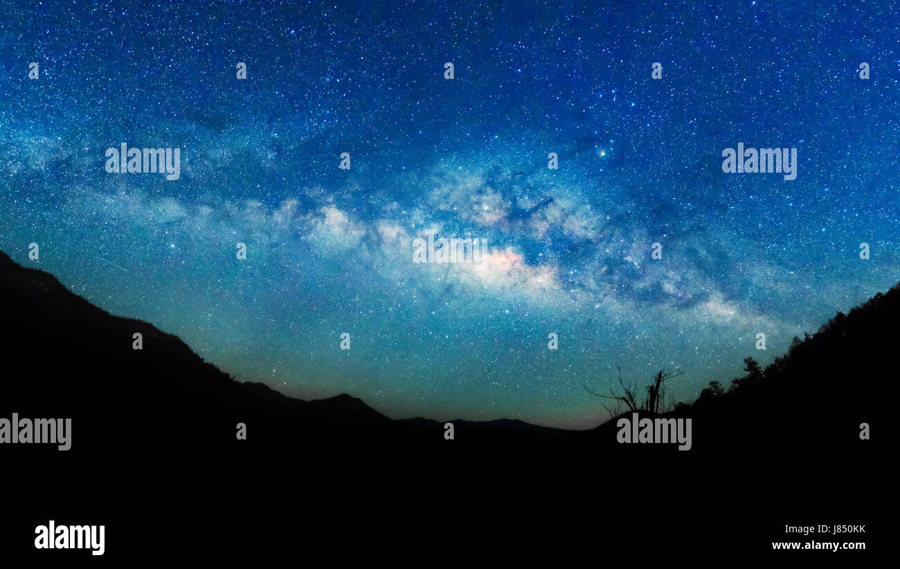 Milky Way and starry sky background Stock Photo - Alamy