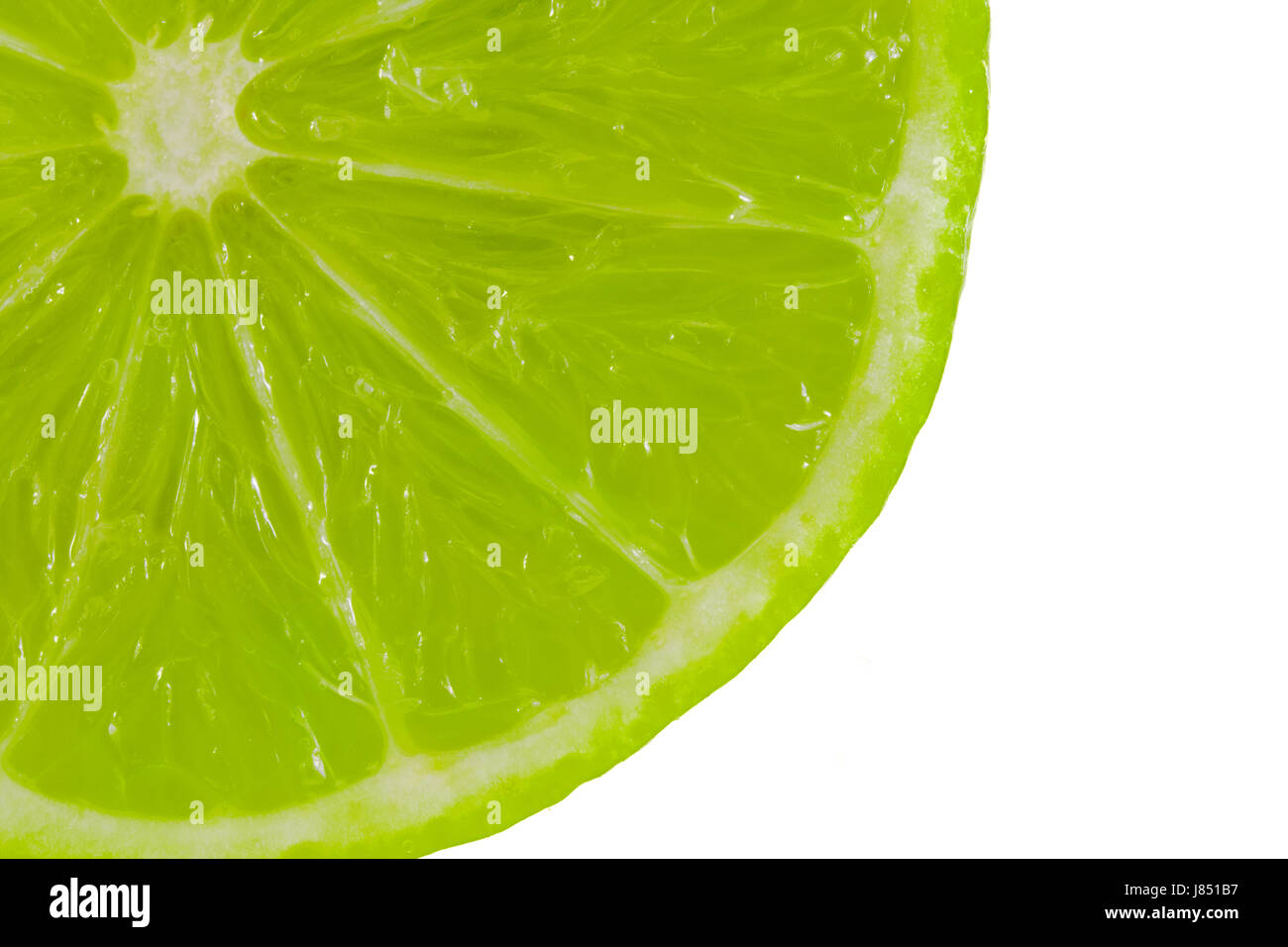 isolated fruit lime green section health macro close-up macro admission close Stock Photo