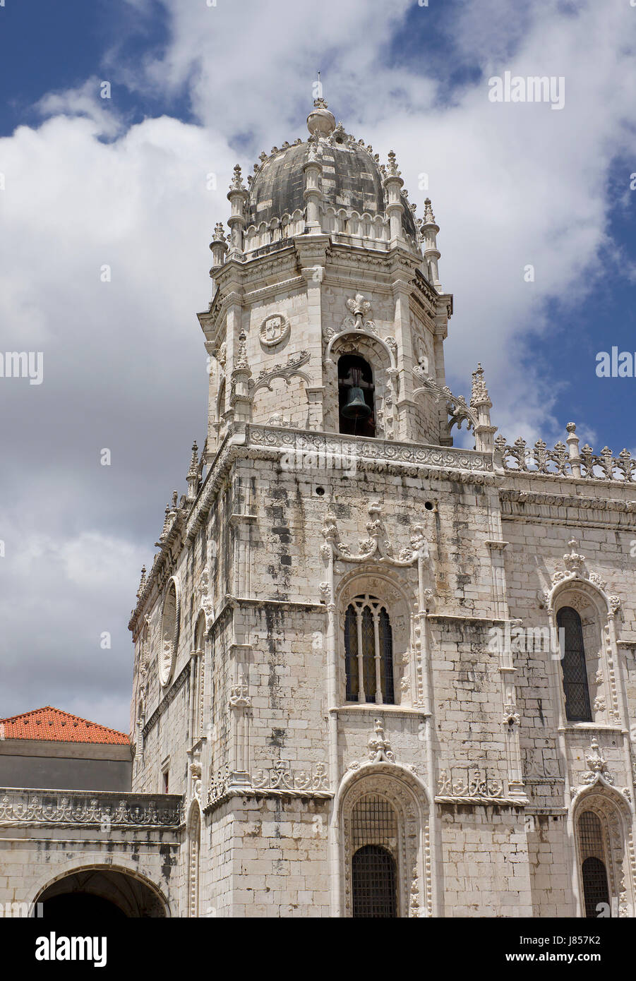 sightseeing portugal monastery lisbon emblem convent artful building buildings Stock Photo