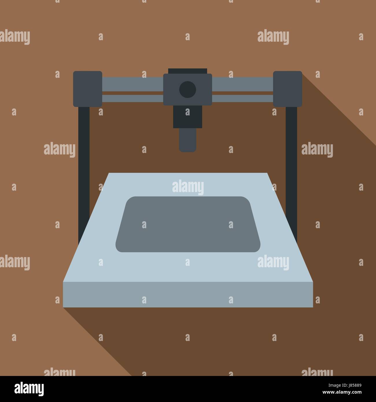3D printer icon, flat style Stock Vector Image & Art - Alamy