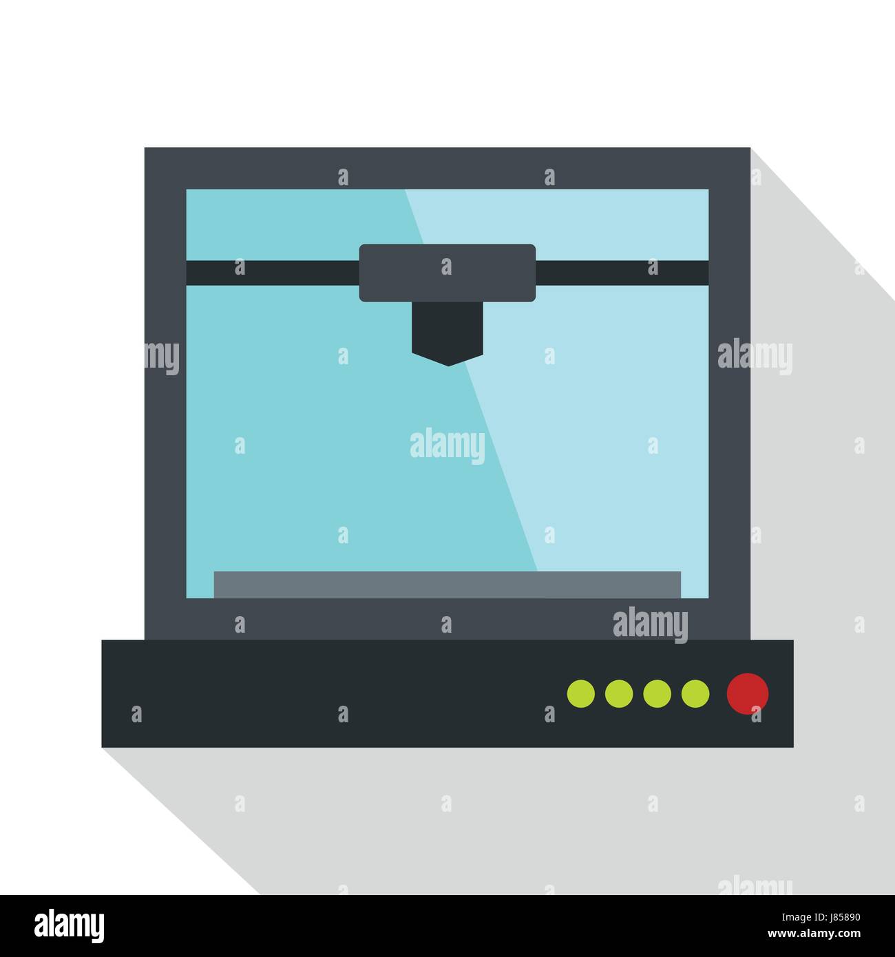 3d printer model icon, flat style Stock Vector Image & Art - Alamy