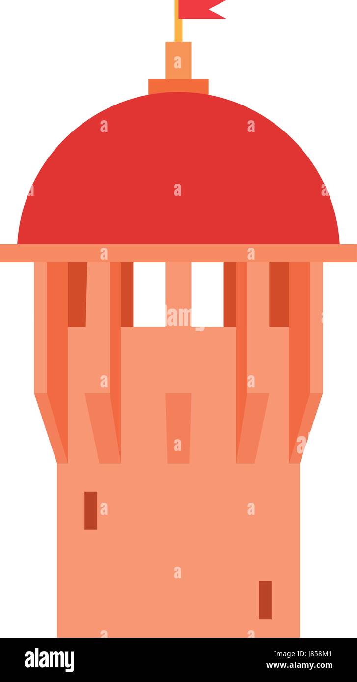 Red ancient dome of the castle icon, cartoon style Stock Vector Image ...