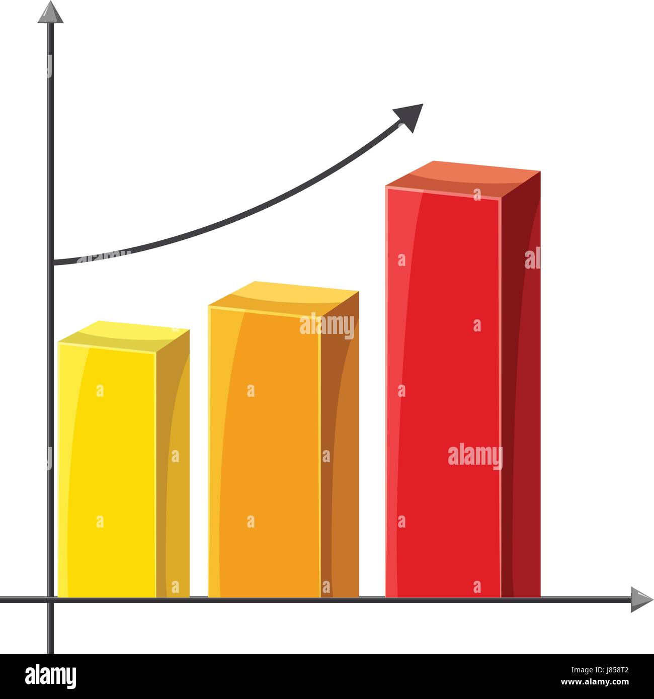 Business graph of growth icon, cartoon style Stock Vector Image & Art ...