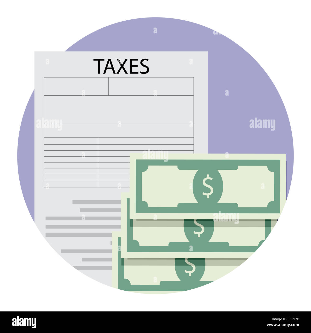 Taxation application icon. Vector app icon tax, illustration of icon app Stock Photo