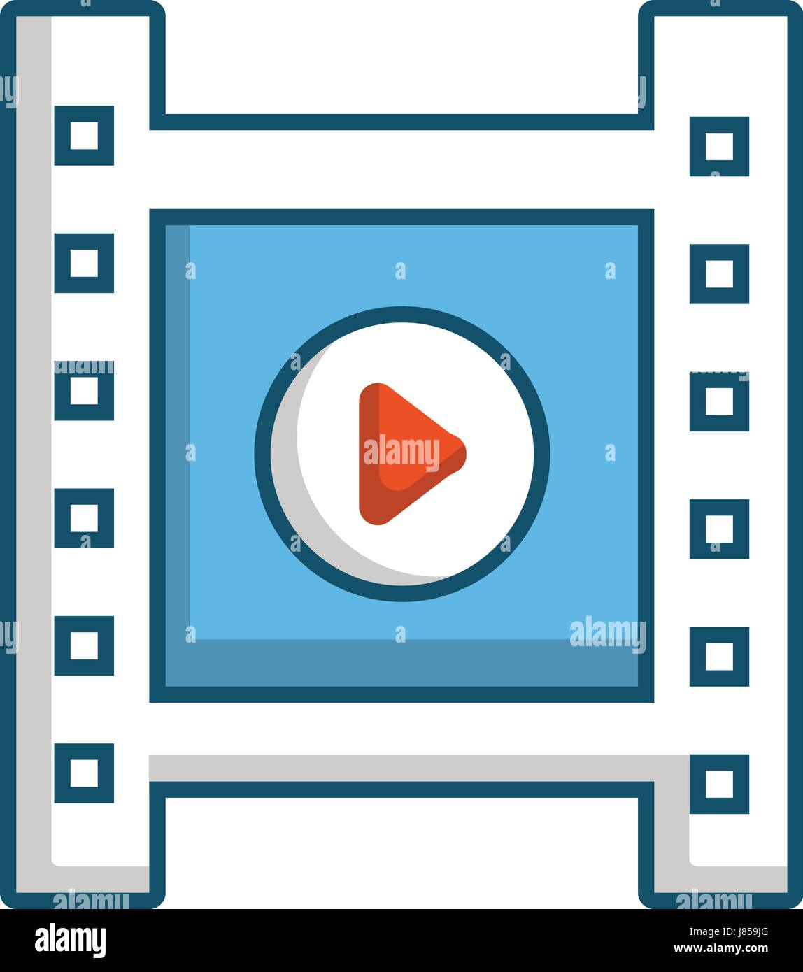 Film strip with play sign icon, cartoon style Stock Vector Image & Art ...