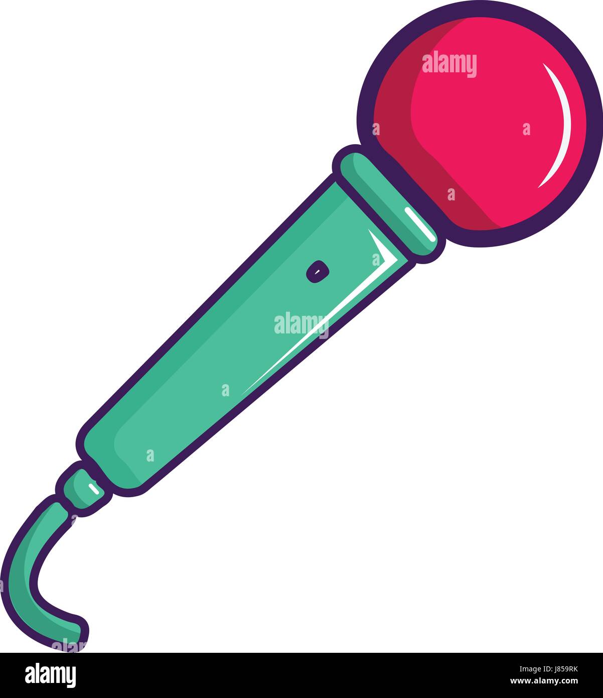 Colorful microphone icon, cartoon style Stock Vector Image & Art Alamy