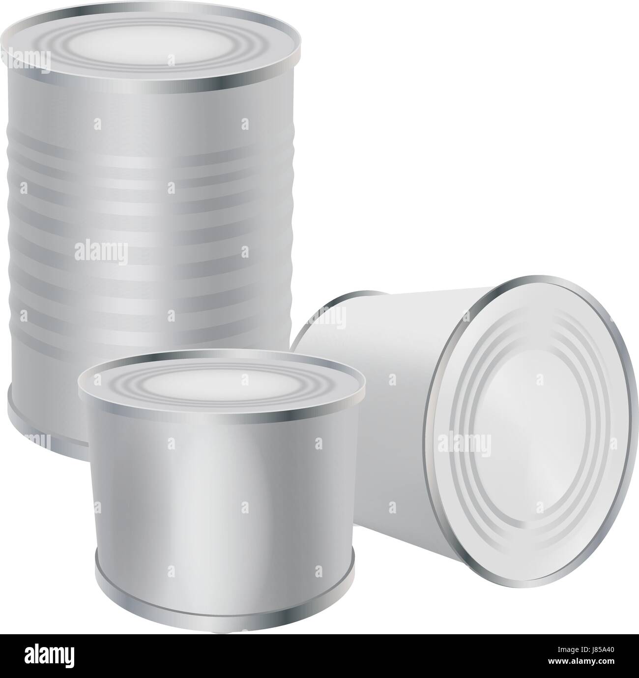 Blank tin cans mockup, realistic style Stock Vector Image & Art - Alamy