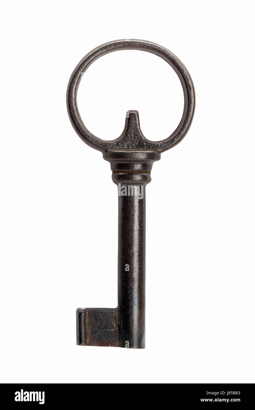 antique latchkey key apart extra insulated old service macro closeup