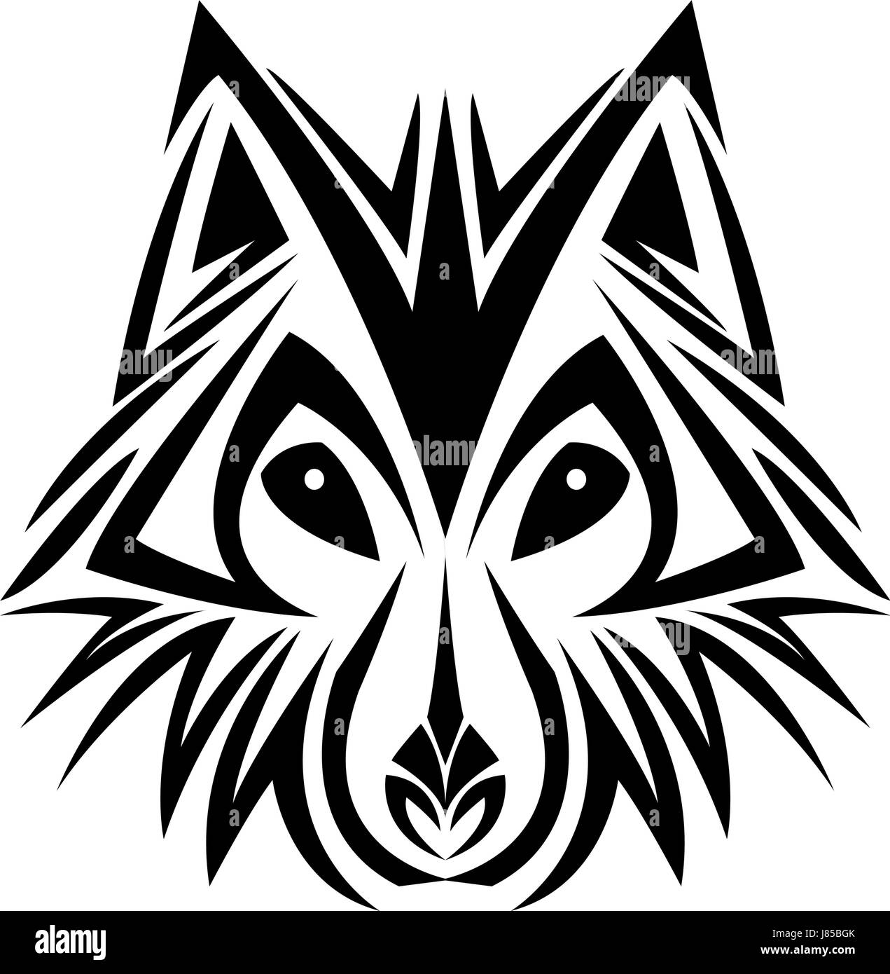 wolf tribal tatto animal creativity design Stock Vector Image & Art - Alamy