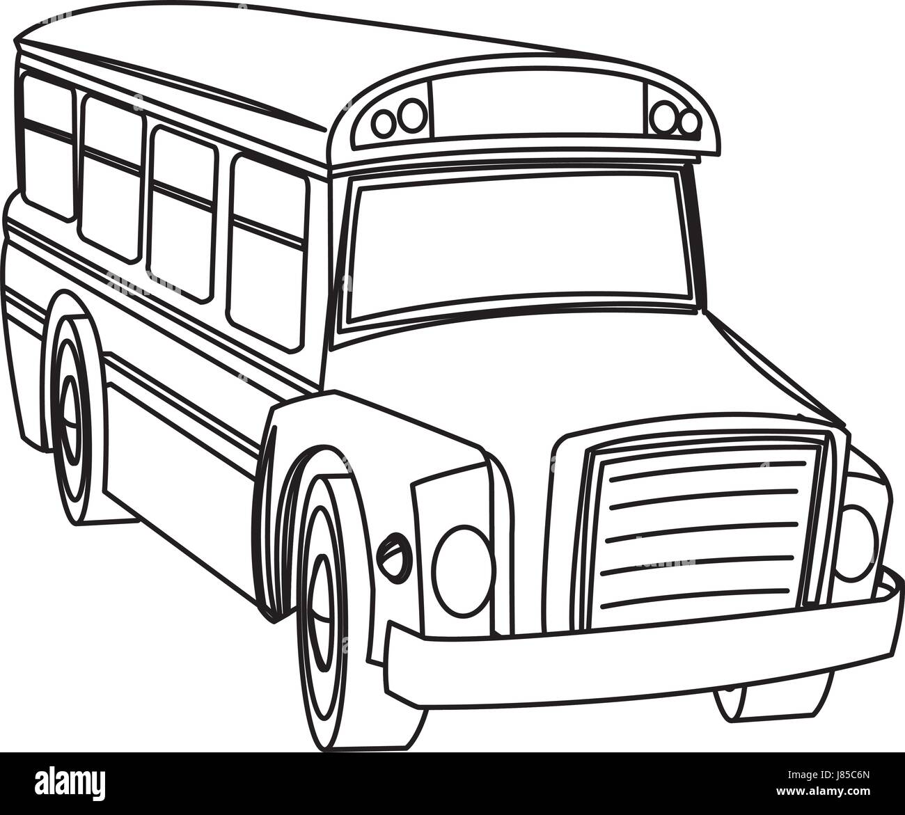 school bus transport truck vehicle cartoon Stock Vector Image & Art - Alamy