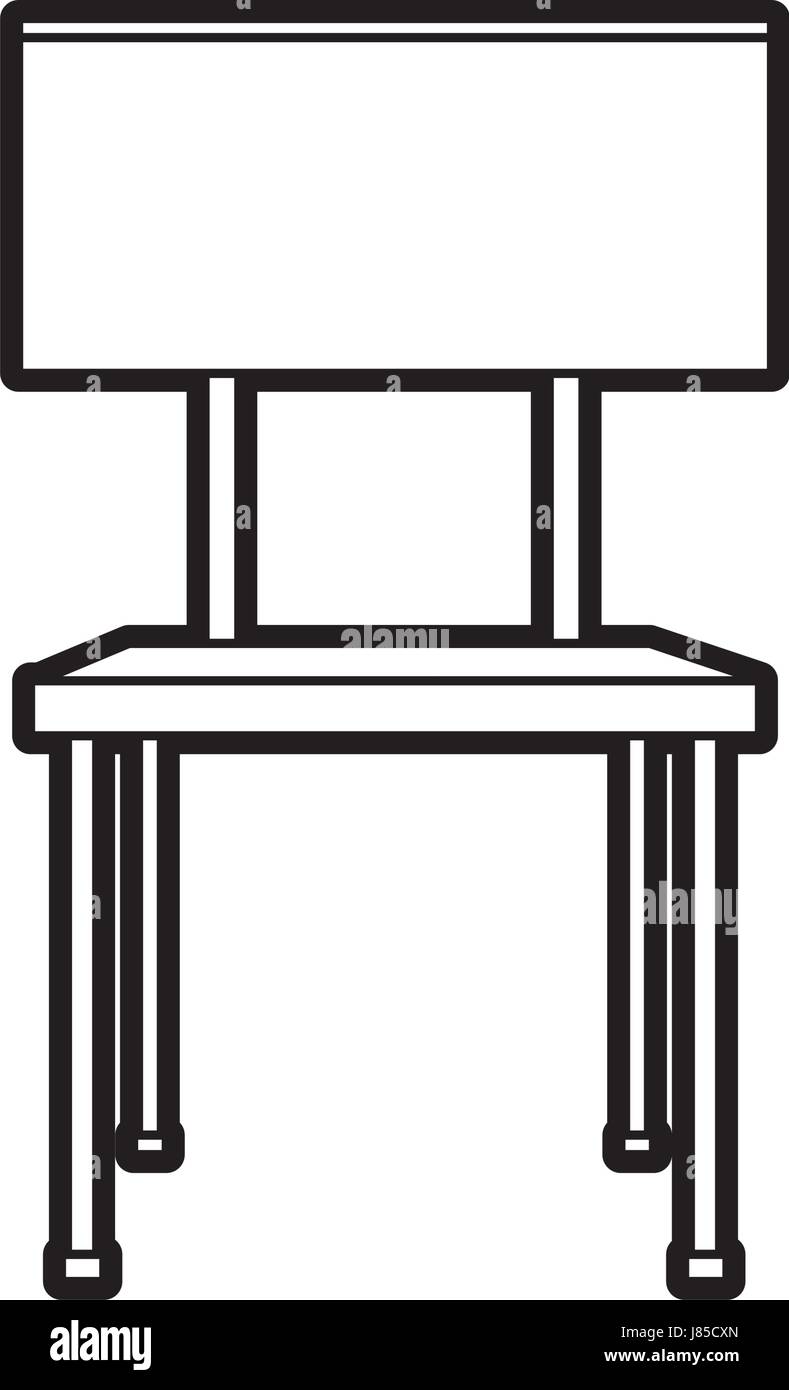school chair equipment wooden metal Stock Vector Image & Art - Alamy