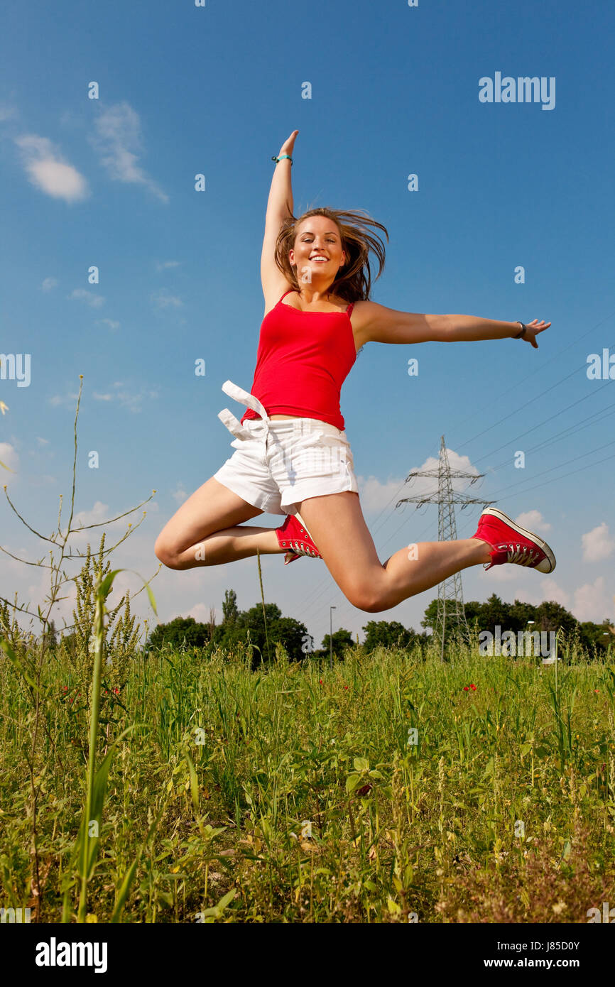 woman sport sports summer summerly sporty athletic wiry pithy heavyset tight Stock Photo