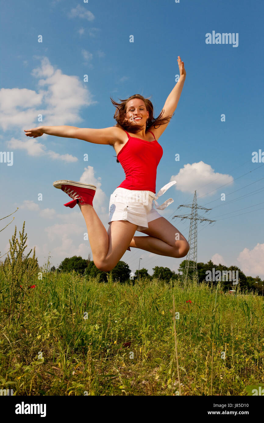 woman sport sports summer summerly sporty athletic wiry pithy heavyset tight Stock Photo