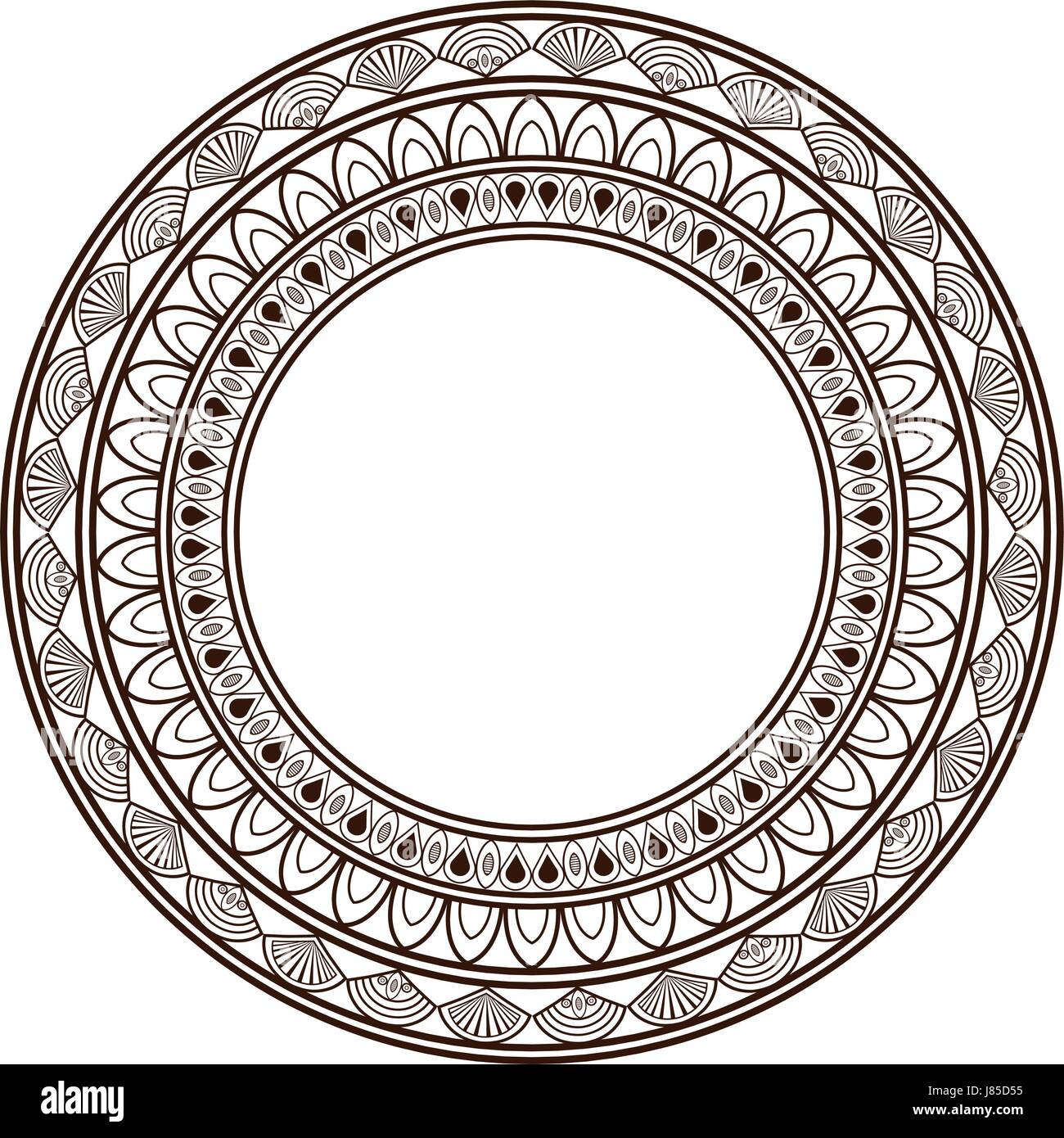 round frame and decorative vintage design element Stock Vector Image ...