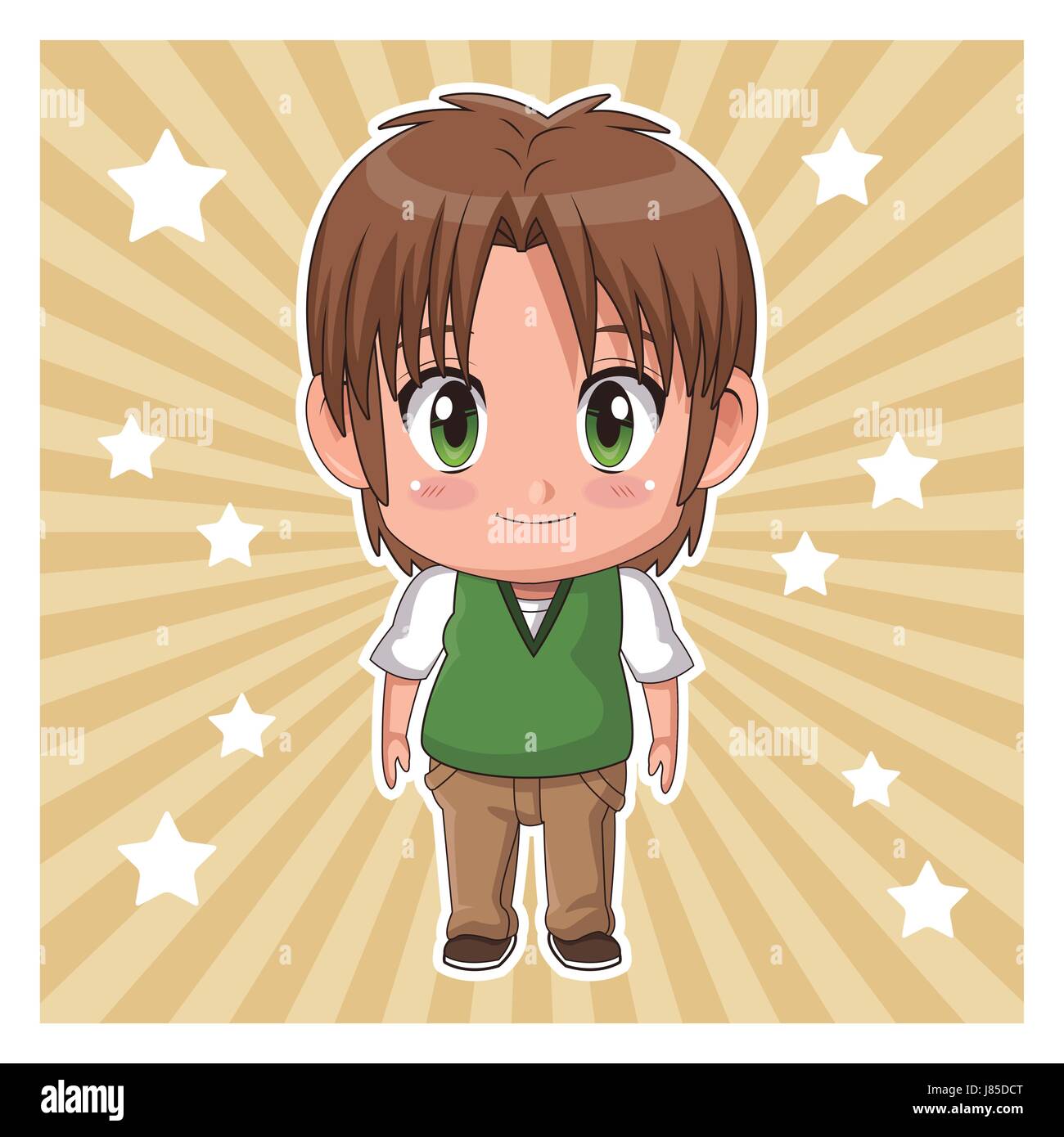 anime boy Stock Illustration