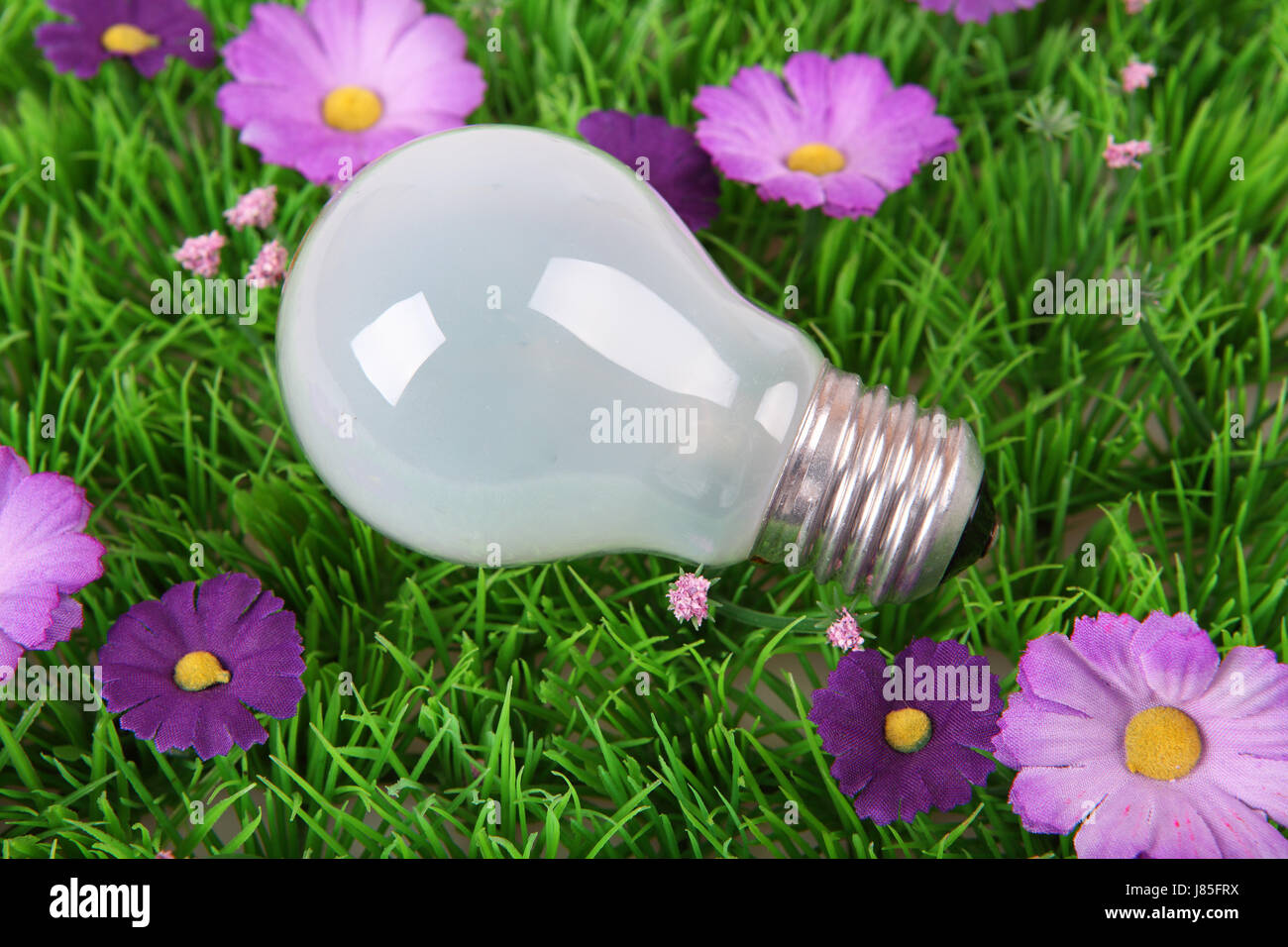 energy power electricity electric power bulb lightbulb environmental protection Stock Photo