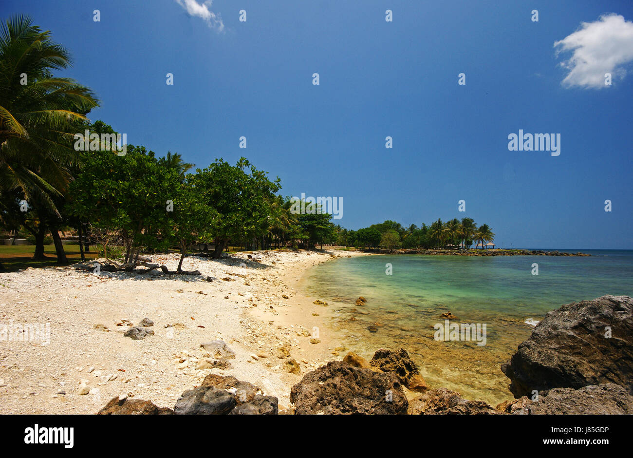Tanjung Lesung Beach, Banten, Indonesia Stock Photo