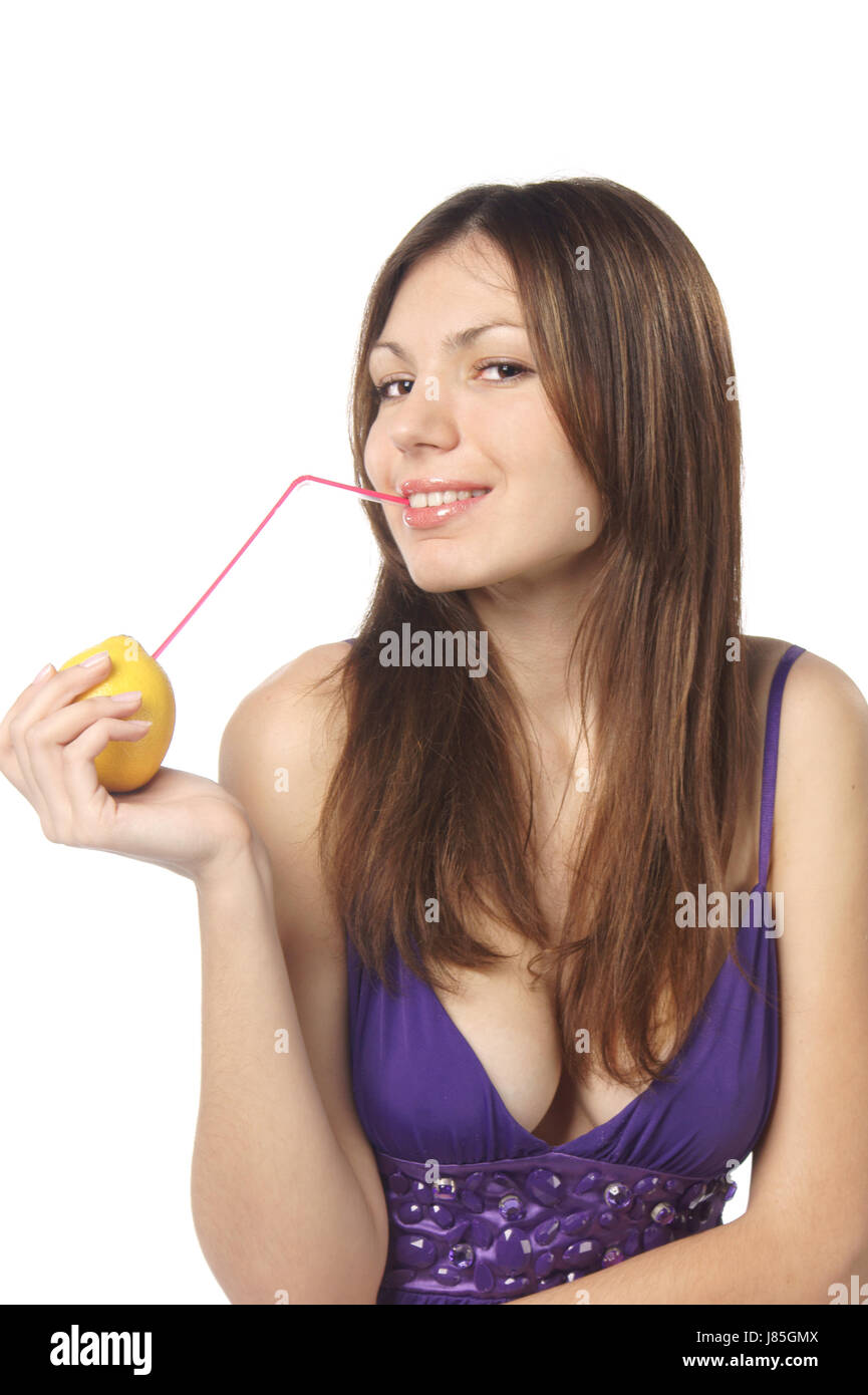 Drinking lemon through straw hi-res stock photography and images - Alamy