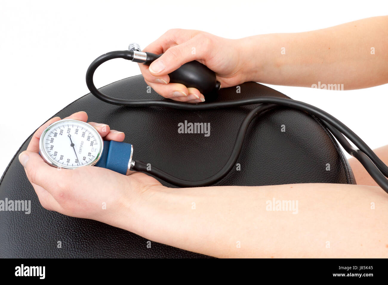 woman health measured sured measure blood pressure young younger humans