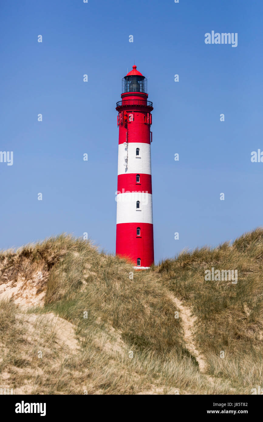 Lighthouse, Amrum, North Frisian Islands, Schleswig-Holstein, Germany Stock Photo