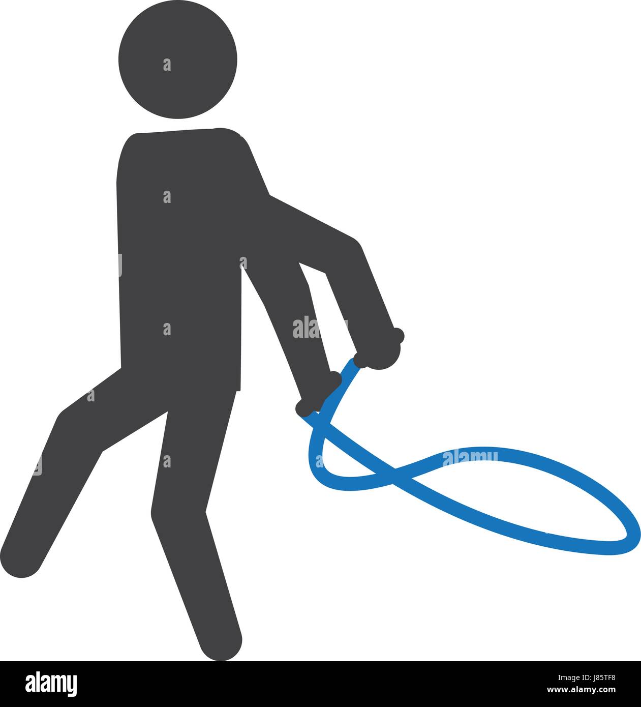 pictogram man jumping rope workout Stock Vector Image & Art - Alamy