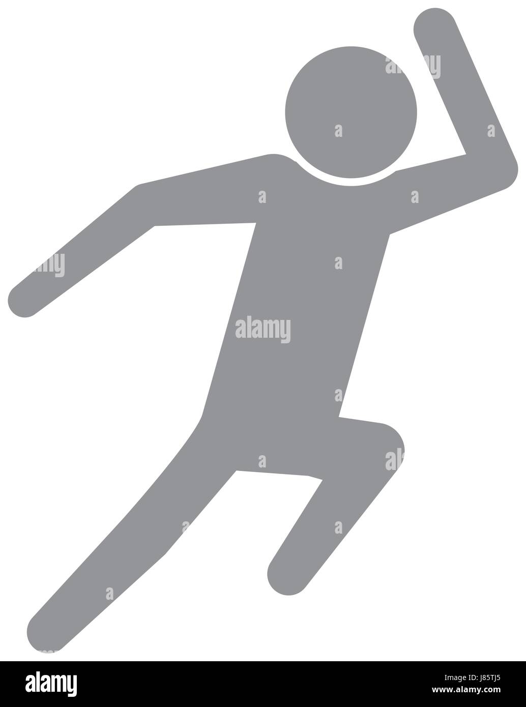 HD Red Stickman Silhouette Running PNG