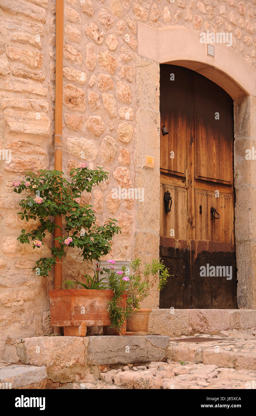 city town old town mallorca balearic islands community village market town old Stock Photo
