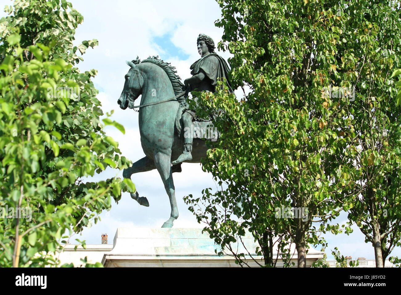 king louis iv. on horseback Stock Photo