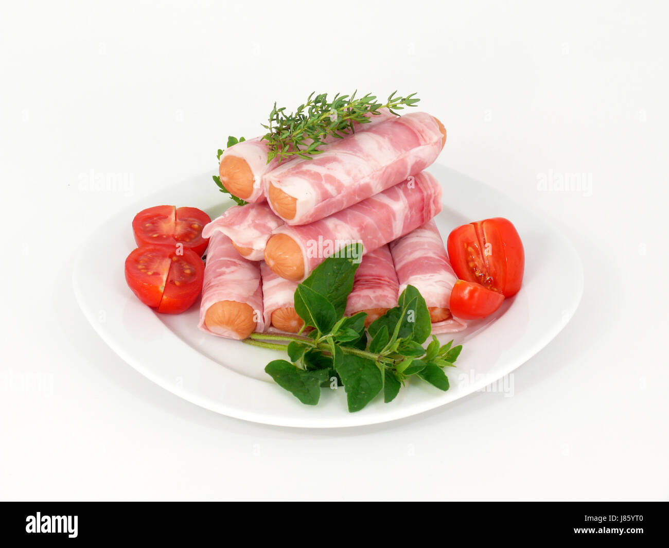 berner bacon sausages Stock Photo