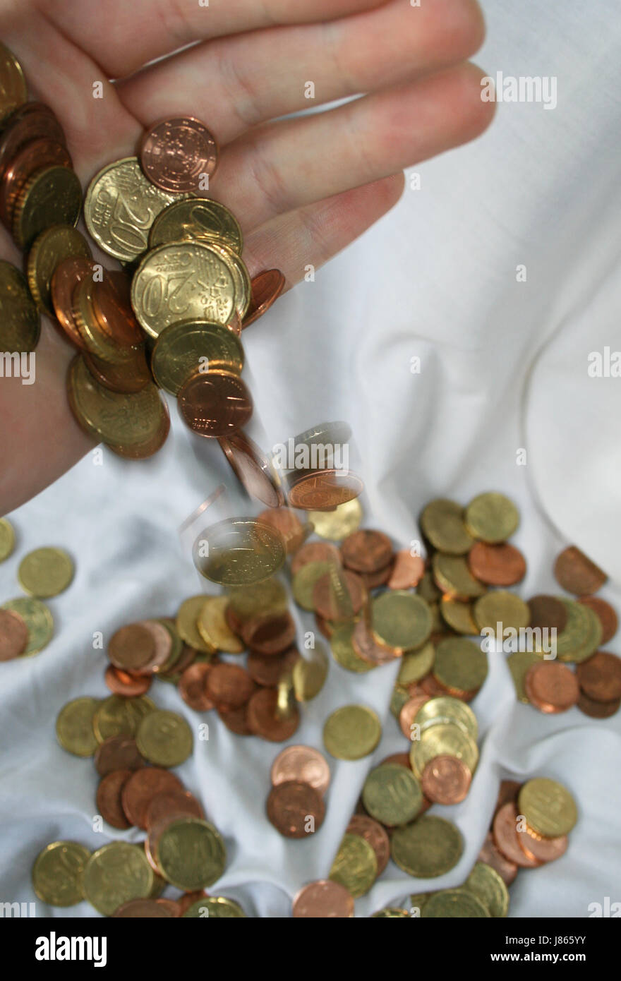 pennies from heaven Stock Photo