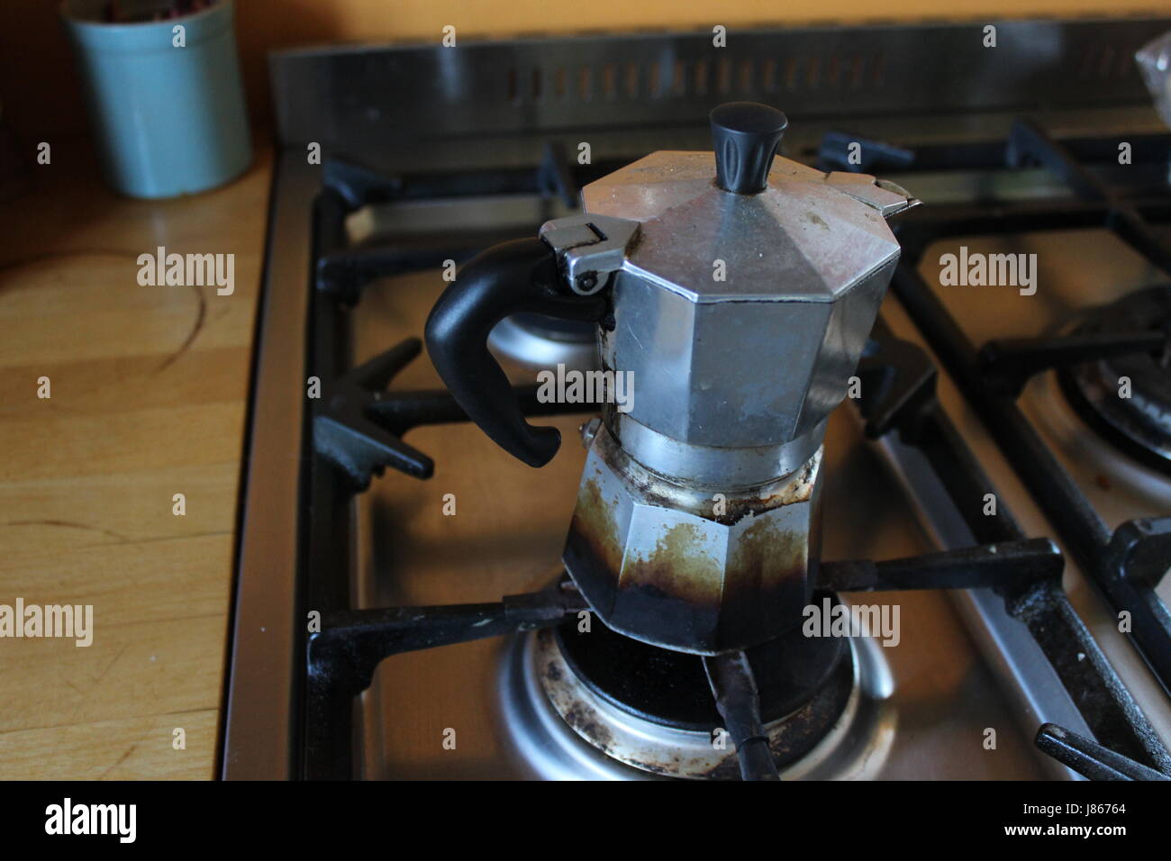 Making some coffee blend in my Bialetti Moka Express Hob maker Stock
