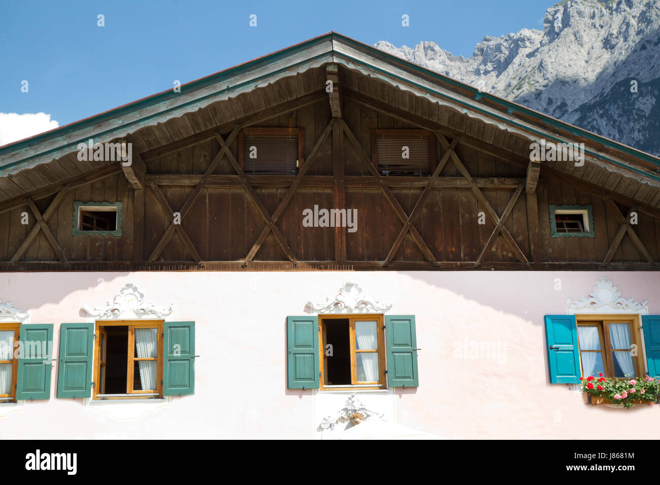 houses, bavaria, upper bavaria, mittenwald, house, building, historical, story Stock Photo Alamy