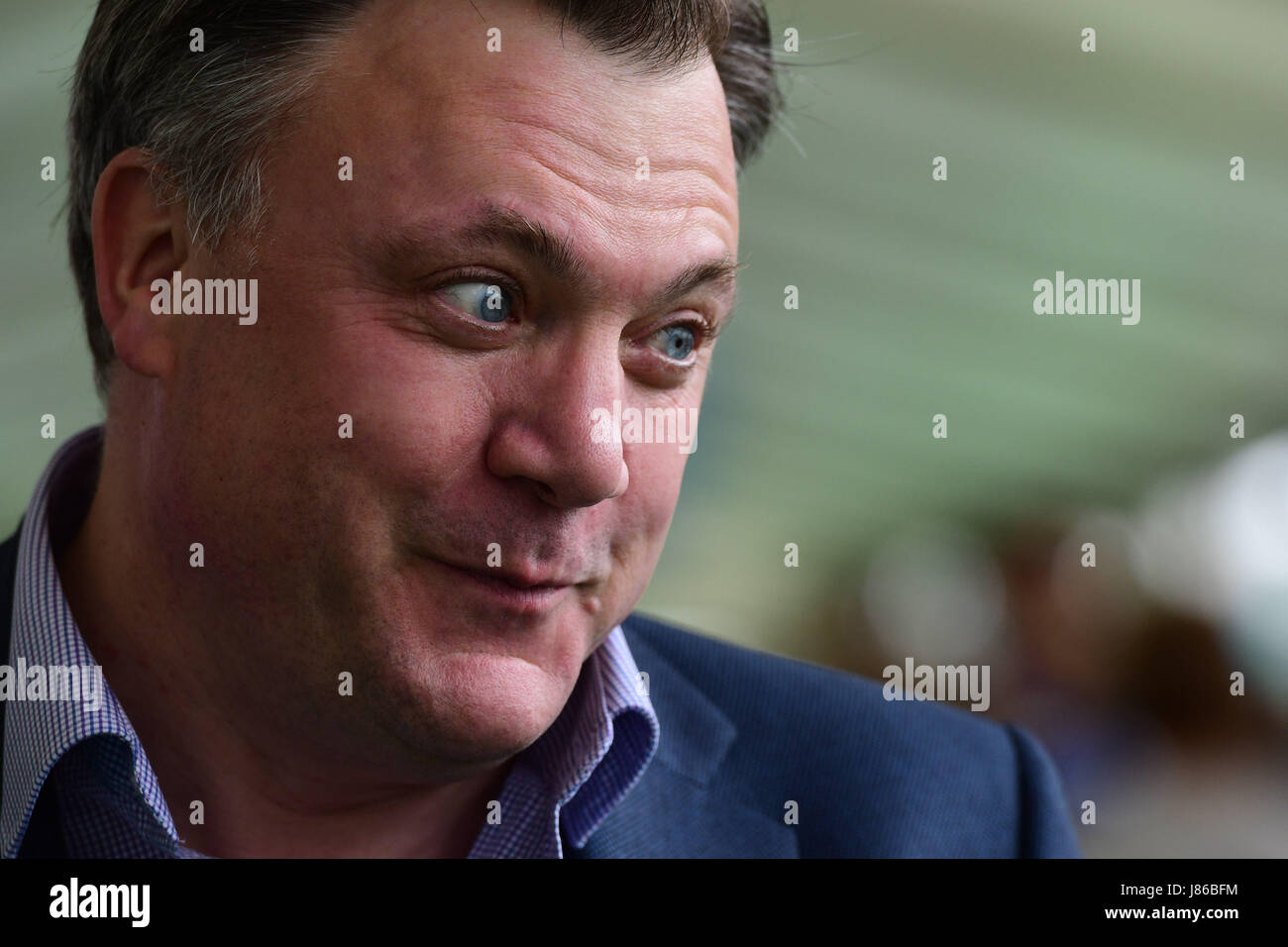 Hay on Wye, Wales UK, Saturday  27 May 2017  Hay Festival 2017 - Former Labour politician nd Strictly contestant ED BALLS a meets people on the festival site  on the third day of the Hay Festival, which is this year celebrating its 30th anniversary    photo credit ©keith morris / alamy live news Stock Photo