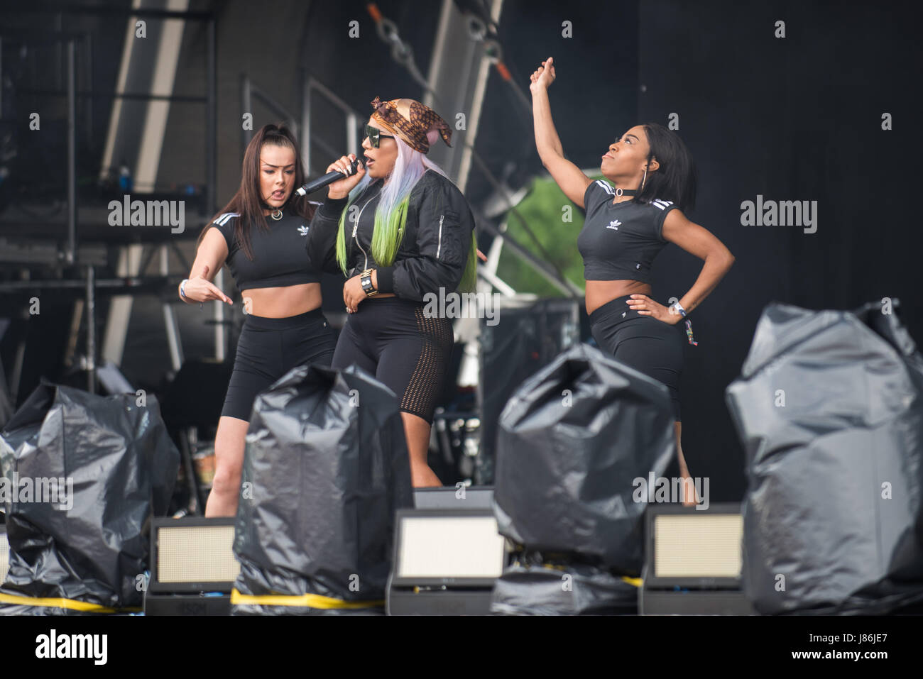Southampton, Hampshire, UK. 27thth May, 2017. Stefflon Don performs on the main stage. Common People Music Festival returns in 2017 to Southampton Common where the Bestival team, along with curator, Rob Da Bank, have put together a fantastic lineup of acts. Event security remains tight after the recent terror attack in Manchester resulting in the UK terror threat level being escalated from 'Severe' to 'Critical'. Despite these anxieties, festival goers haven't been put off and are determined to enjoy the festivities, live music and sunshine. Credit: Will Bailey/Alamy Live News Stock Photo
