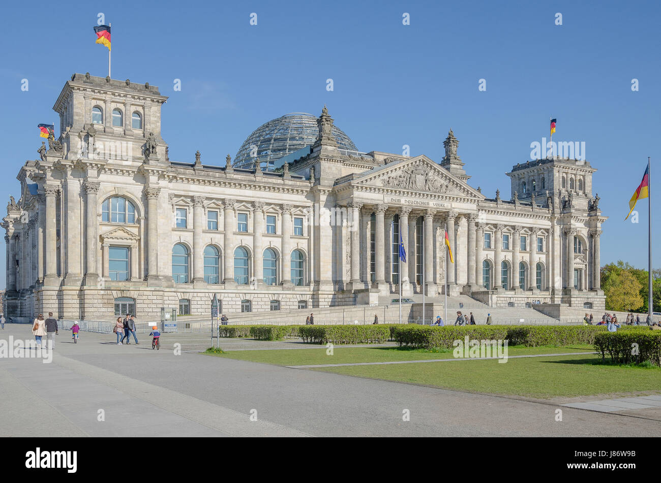 The Reichstag building with the famous glass dome is one of the most ...