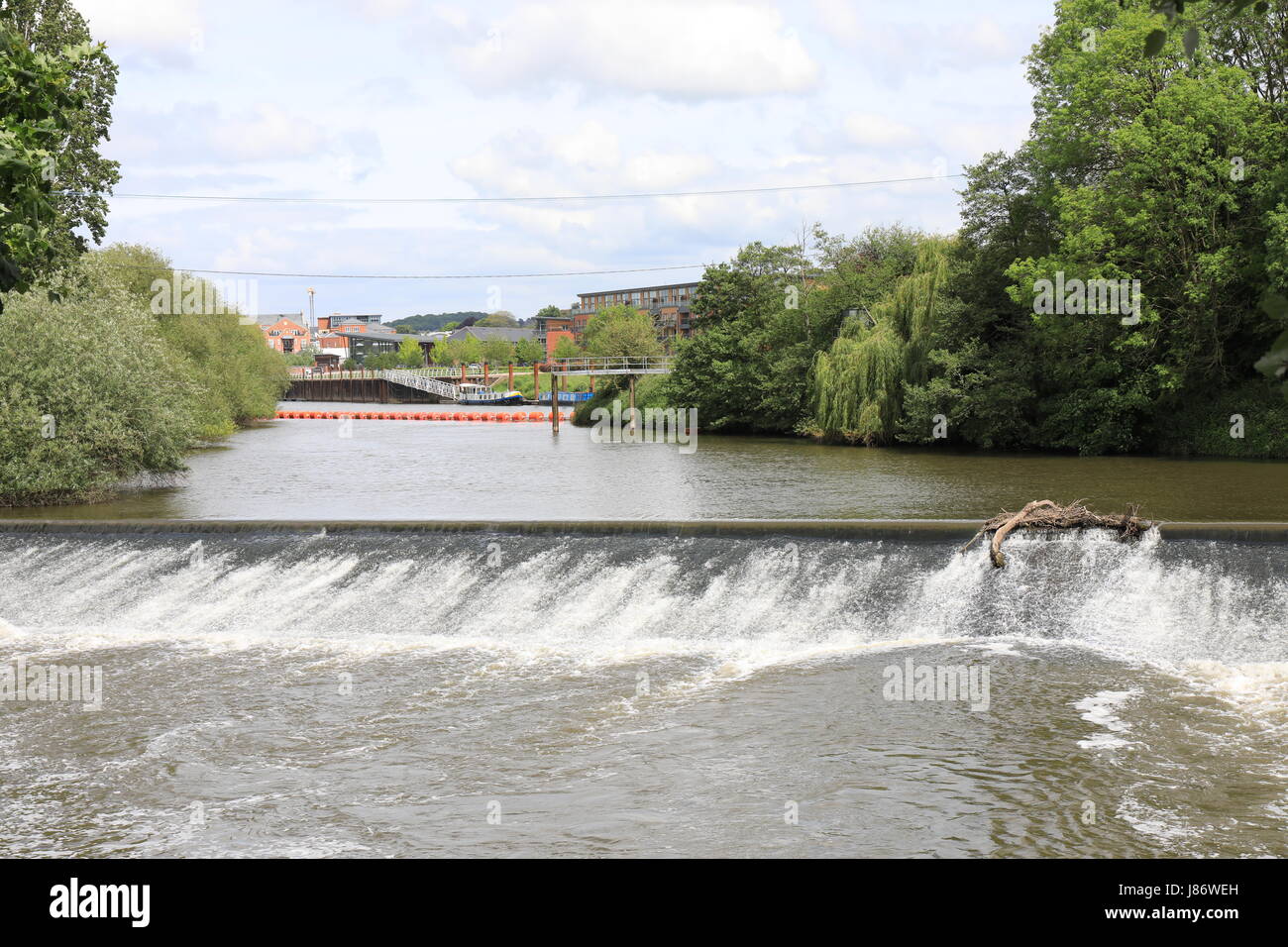 River Severn Weir Stock Photo - Alamy