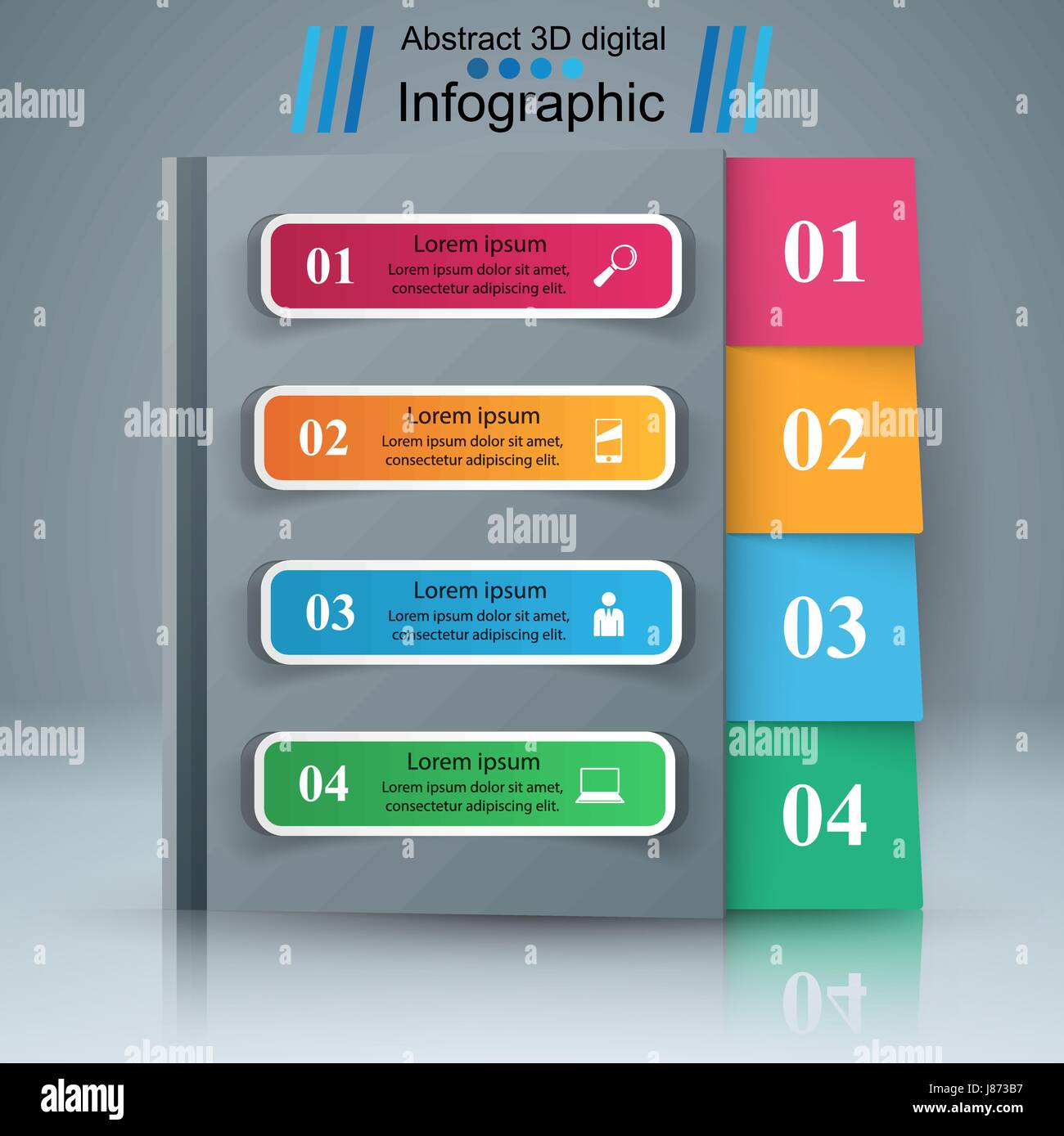 Notepad, notebok icon. Abstract infographic Stock Vector Image & Art ...