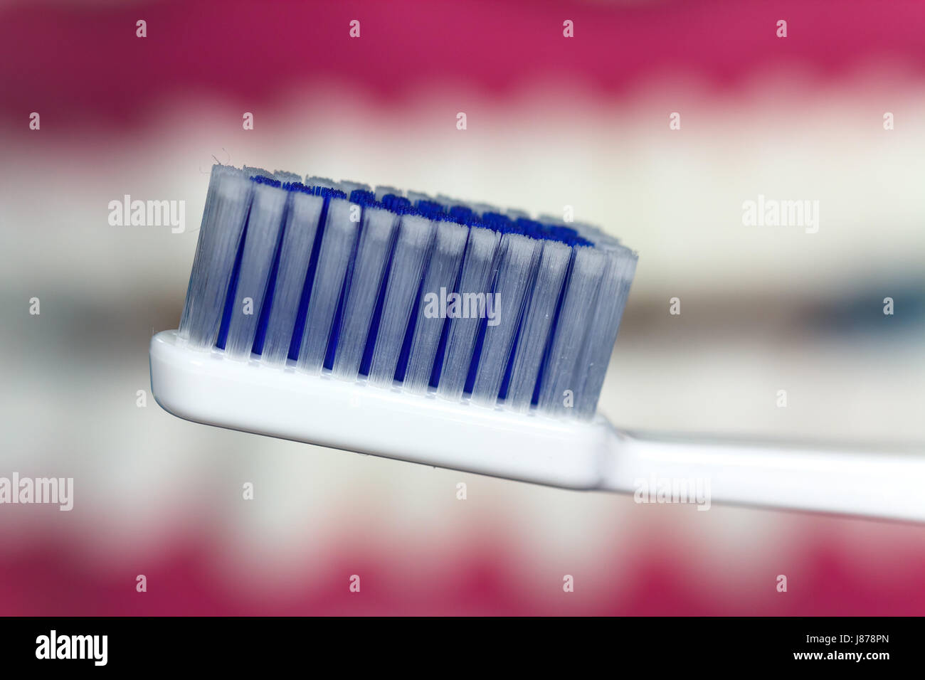 brushing teeth with toothbrush Stock Photo - Alamy