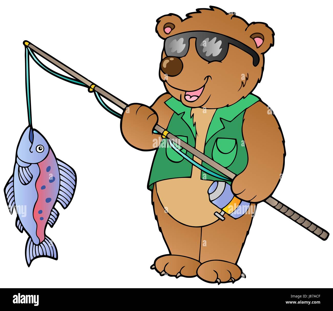 Kids drawing fishing rod Cut Out Stock Images & Pictures - Alamy