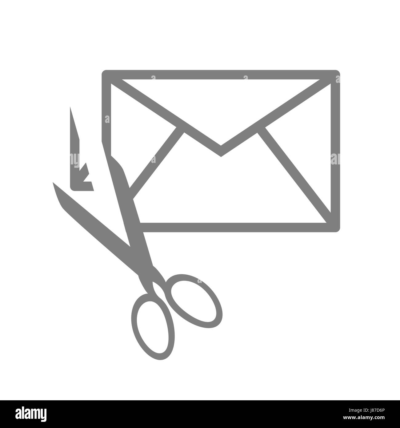 graphic, open, scissors, scissor, symbolism, letter, mail, cut, pictogram, Stock Photo