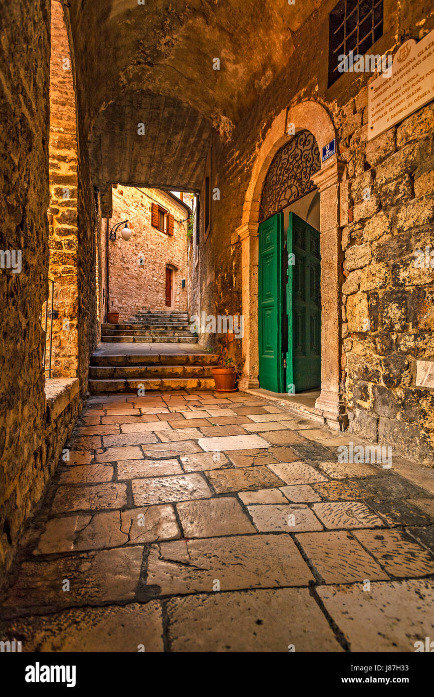 Croatia Dalmatia Sibenik - Old City - Pellegrini palace Stock Photo