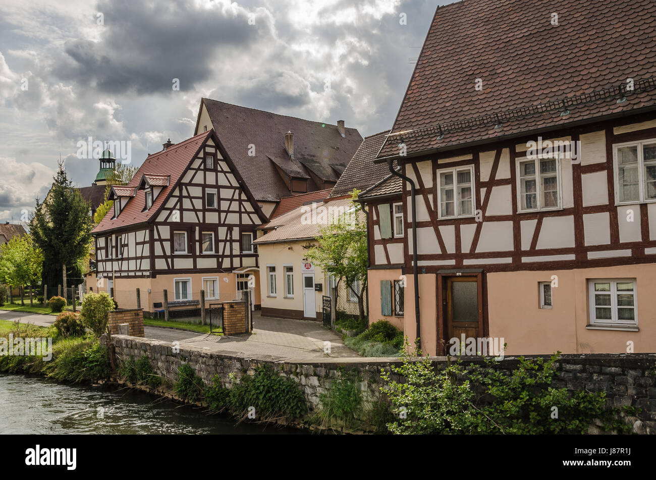 Hersbruck is a small town in Middle Franconia, Bavaria, Germany, belonging to the district Nürnberger Land. Stock Photo