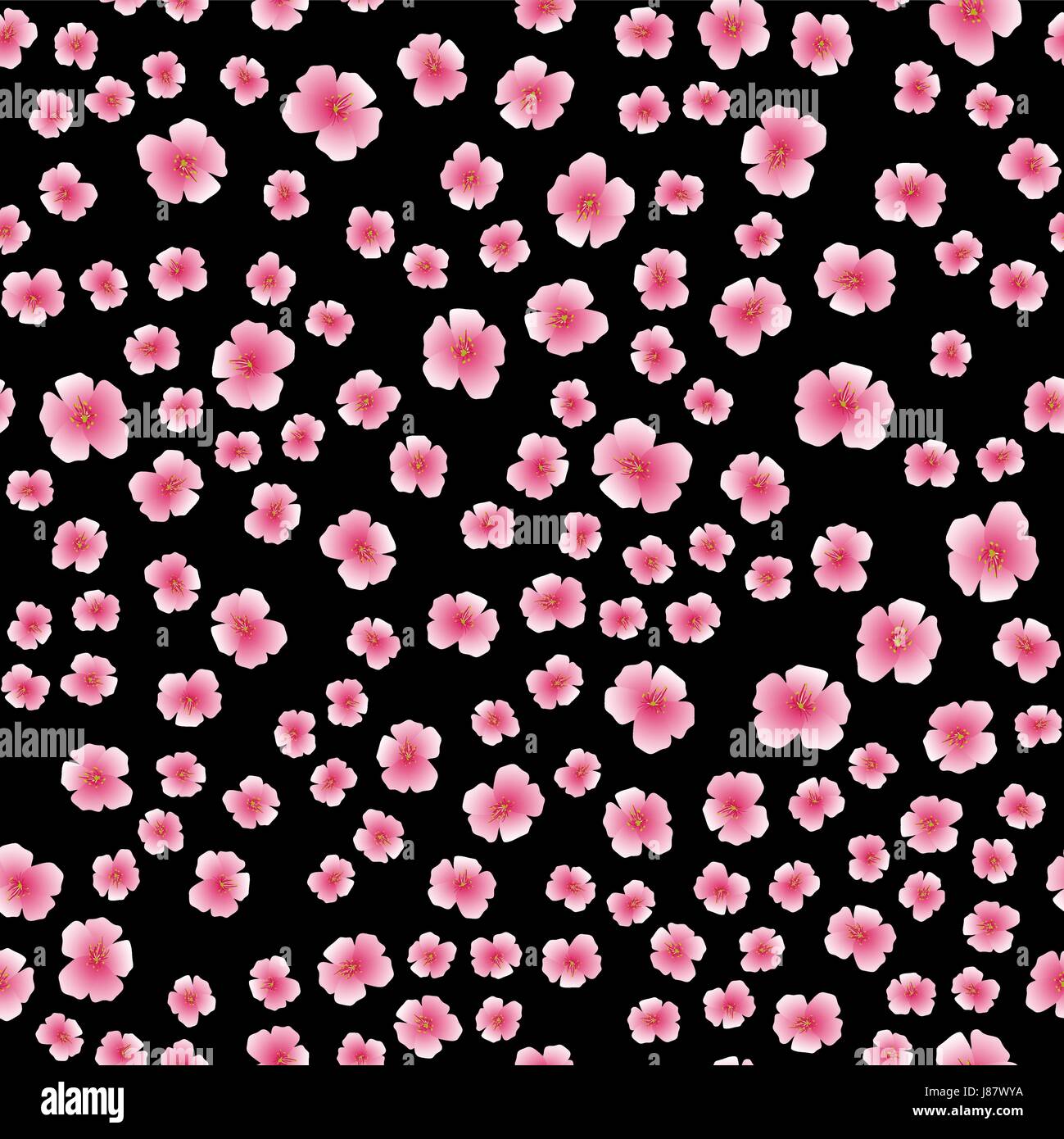 Pink Flower Seamless Pattern Stock Vector Image & Art - Alamy