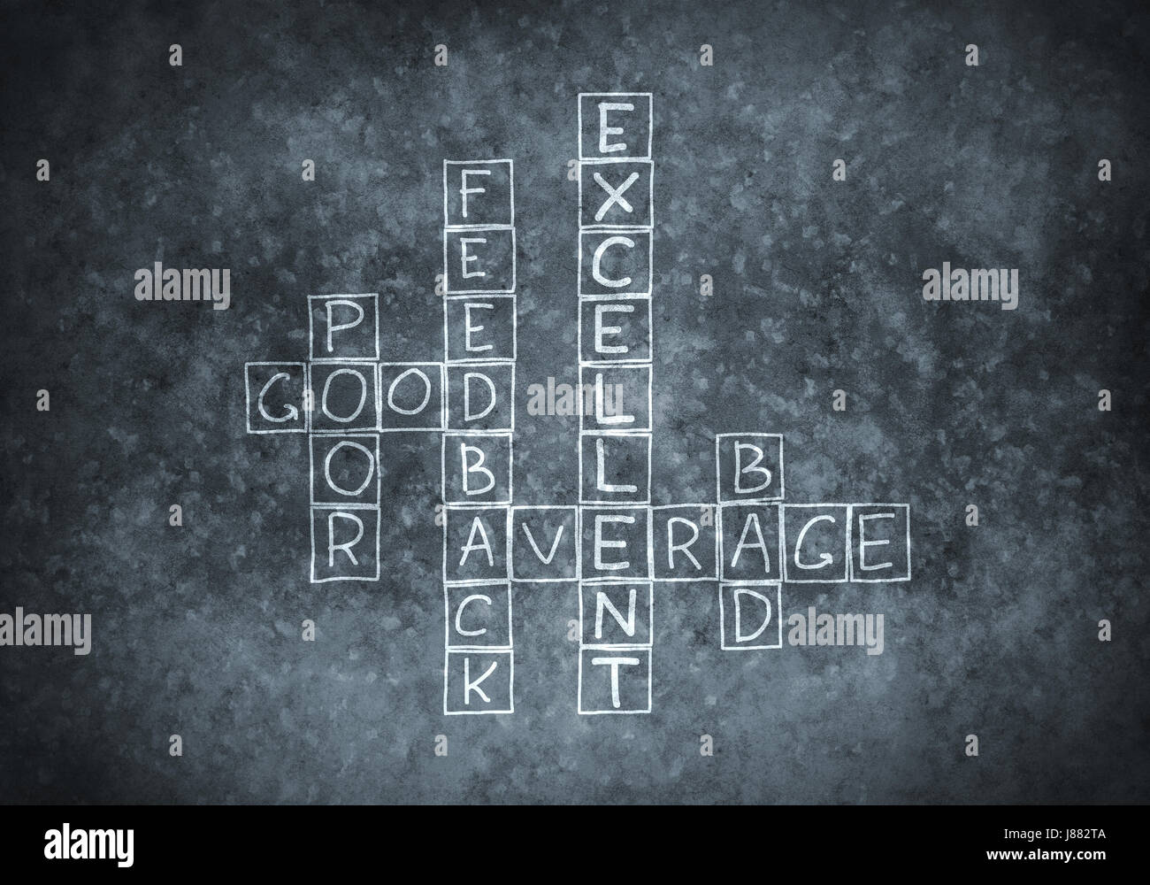 Chalk drawn crossword Stock Photo Alamy