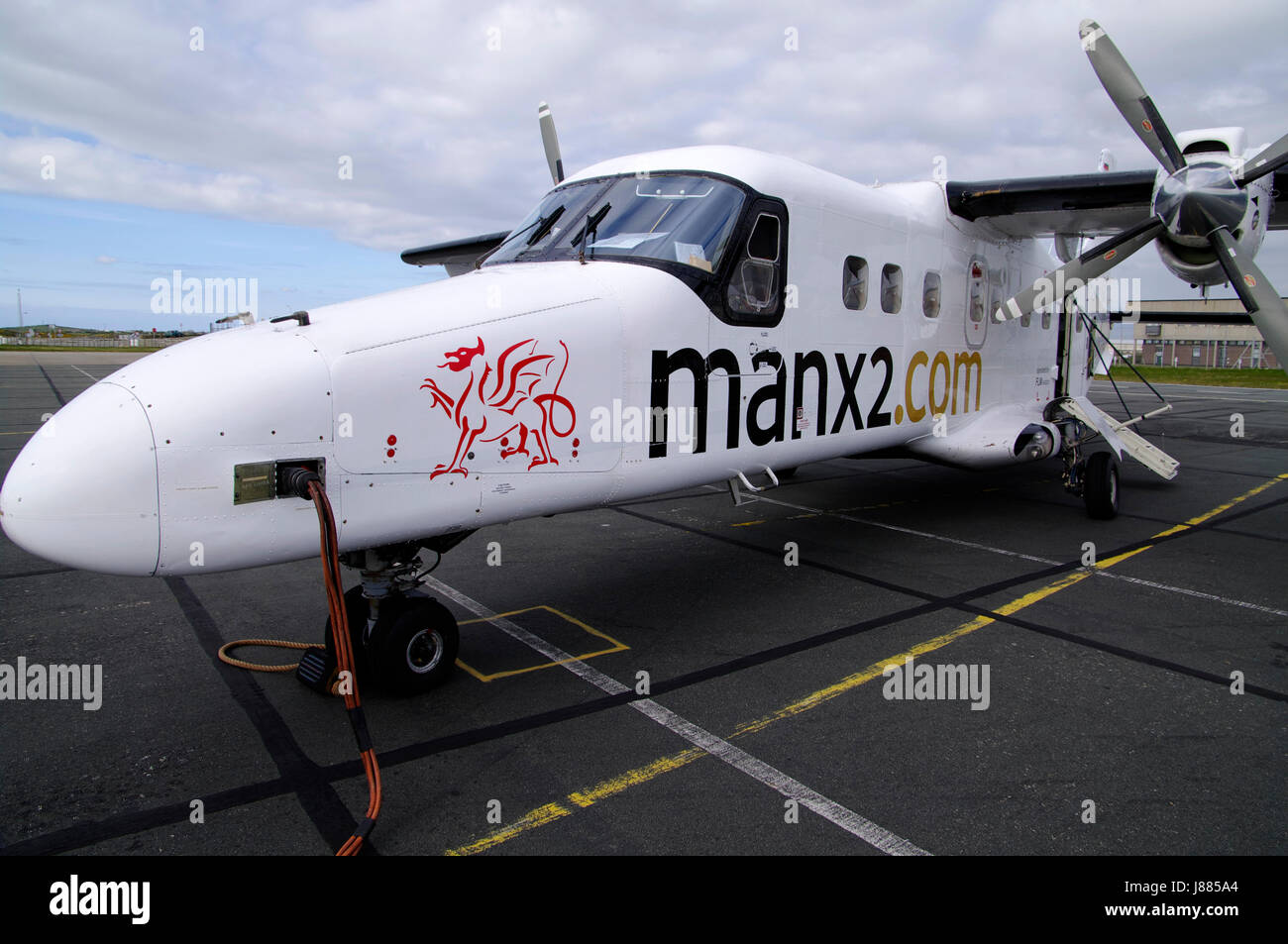 Manx 2.com Dornier 338 D-CMNX, Anglesey Airport. Stock Photo