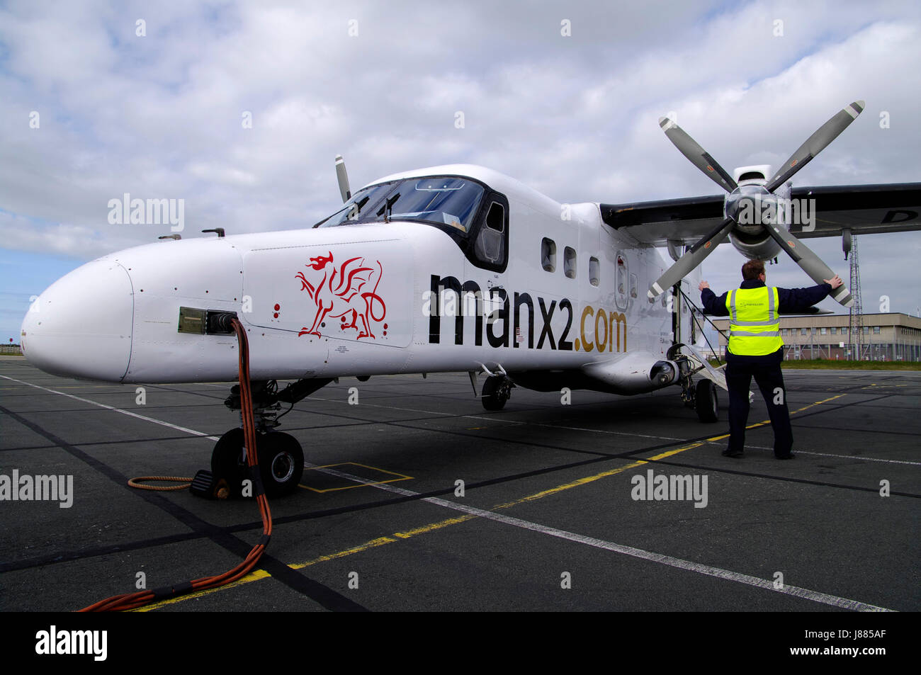 Manx 2.com Dornier 338 D-CMNX, Anglesey Airport. Stock Photo