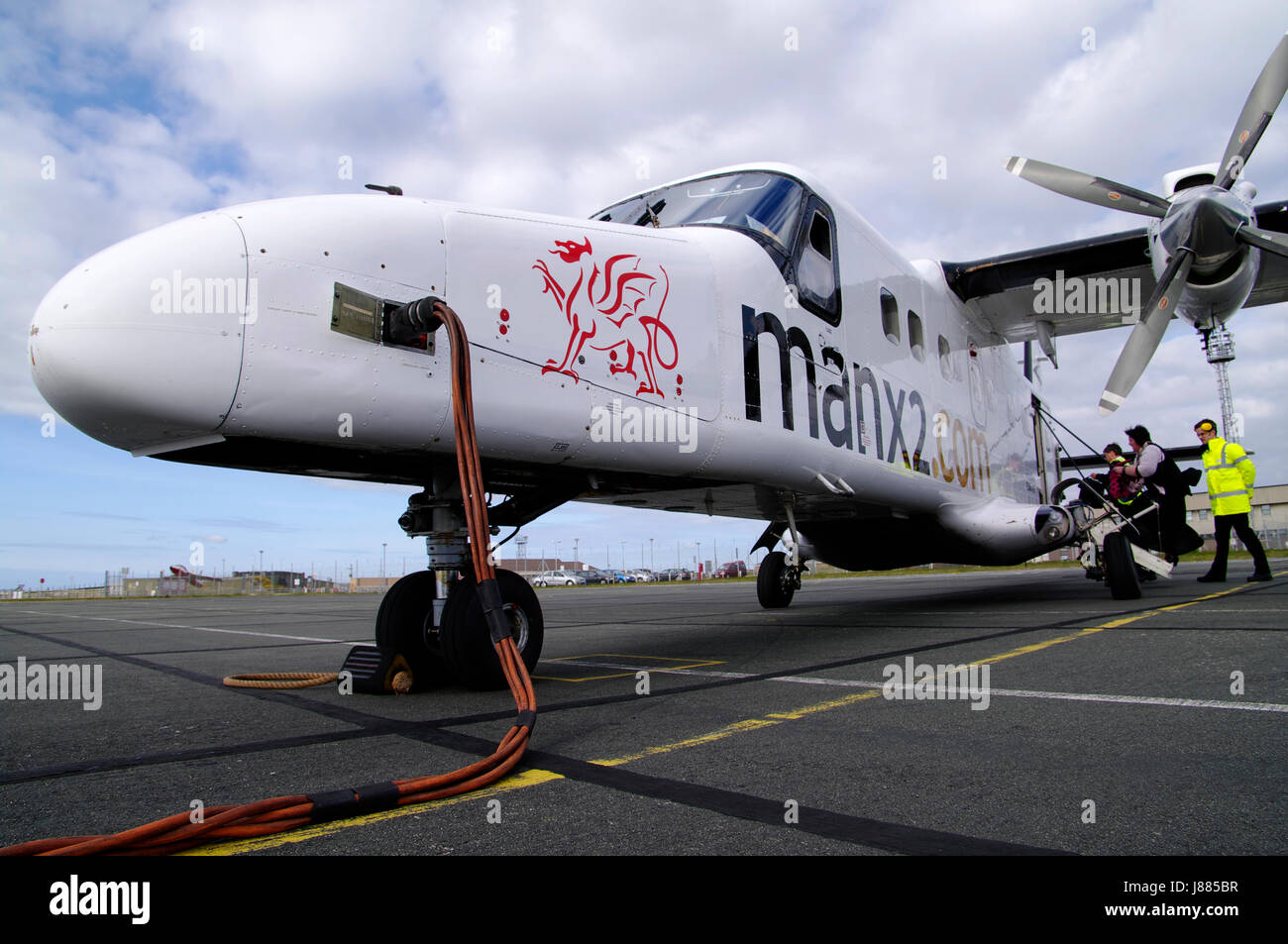Manx 2.com Dornier 338 D-CMNX, Anglesey Airport. Stock Photo