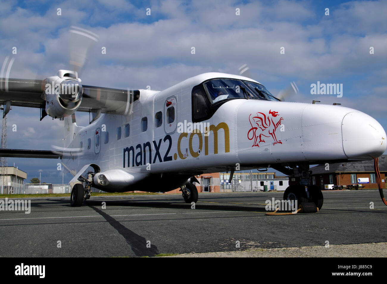 Manx 2.com Dornier 338 D-CMNX, Anglesey Airport. Stock Photo