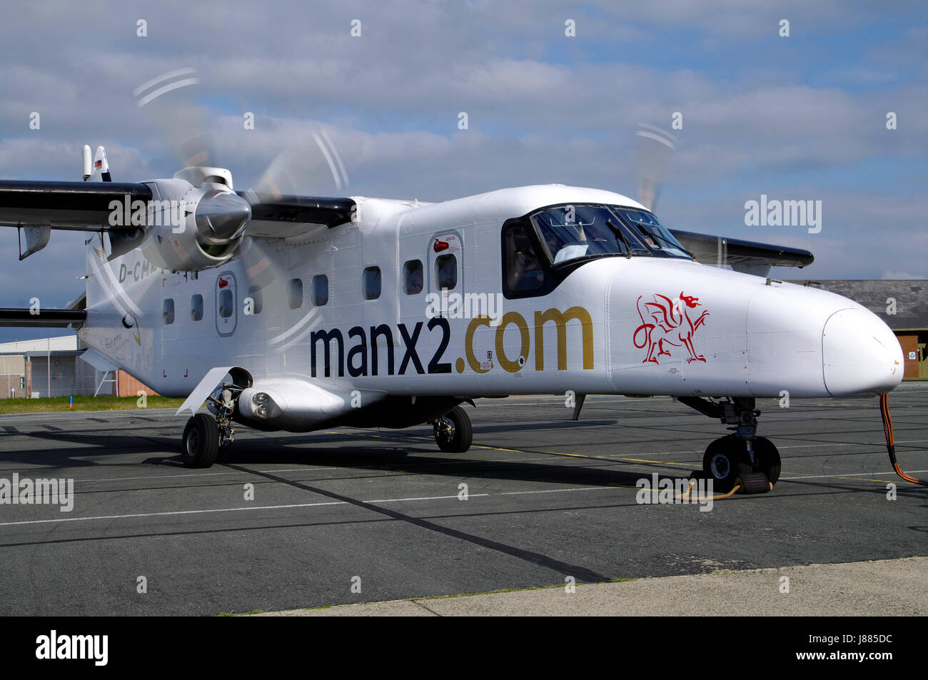 Manx 2.com Dornier 338 D-CMNX, Anglesey Airport. Stock Photo